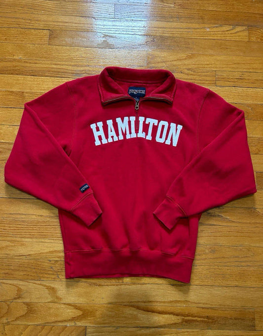 Vintage Hamilton College Quarter Zip Sweater