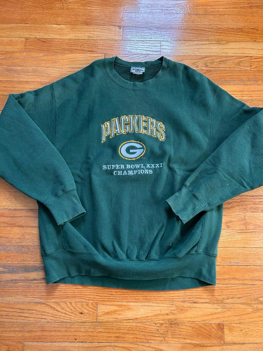 Vintage 90s NFL Green Bay Packer Super Bowl XXXI Champions Crewneck Sweater