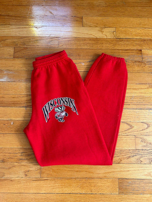 Vintage University of Wisconsin Badgers College NCAA Sweat Pants Joggers