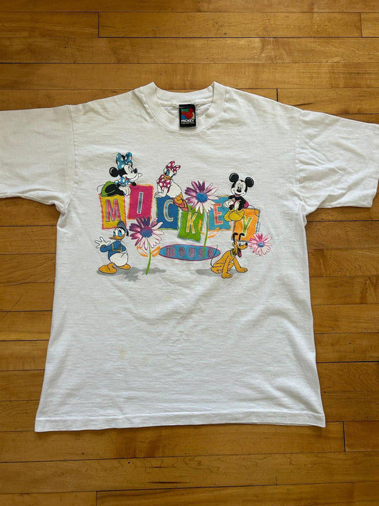 Vintage 90s Walt Disney World Mickey Mouse Fab 5 T-Shirt