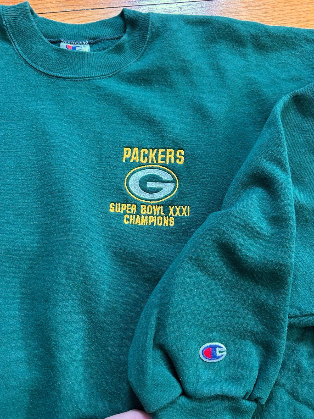 Vintage 90s NFL Green Bay Packer Super Bowl XXXI Champions Crewneck Sweater