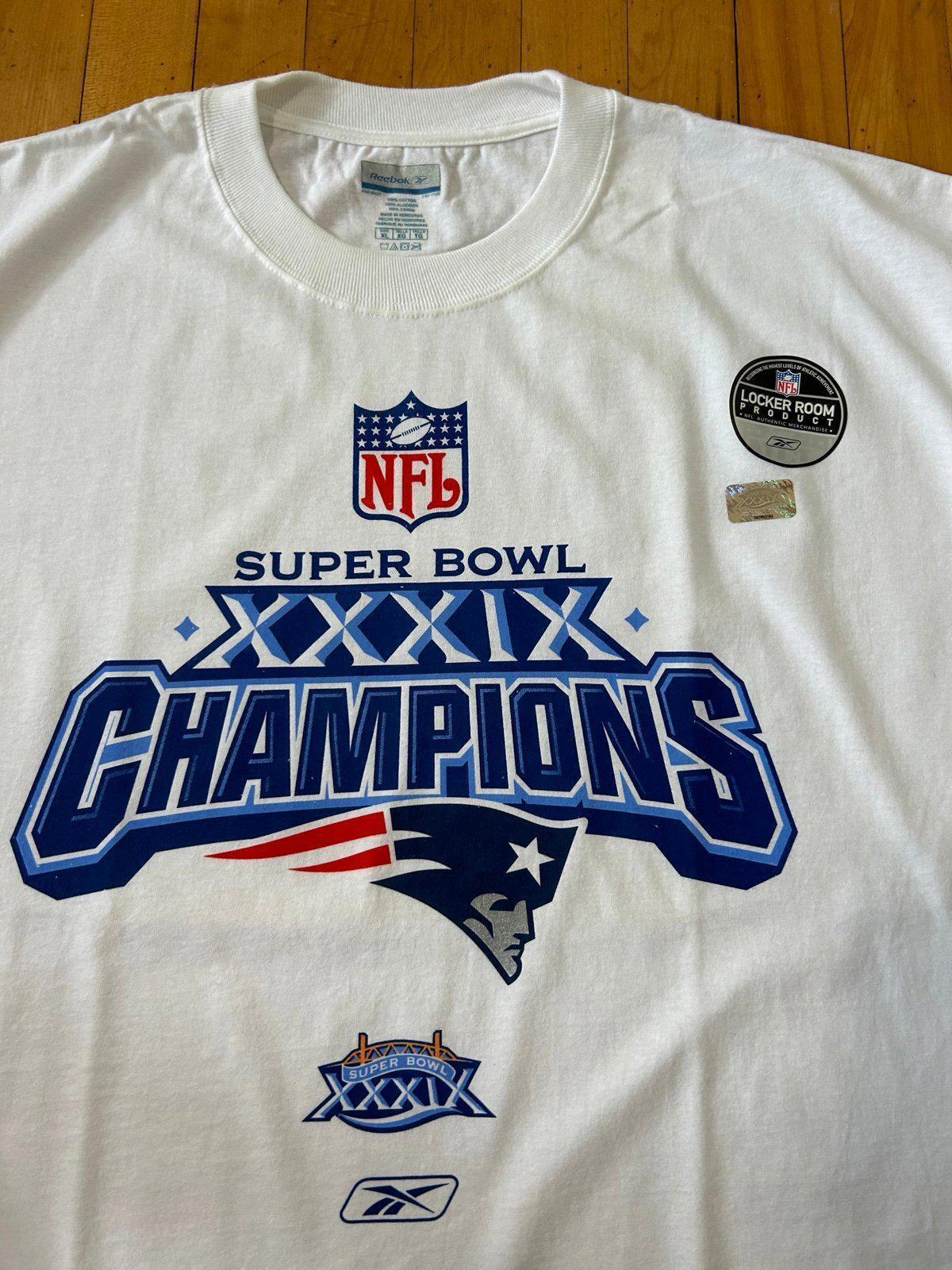 NWT Vintage NFL Super Bowl XXXIX Champions Tom Brady New England Patriots TShirt