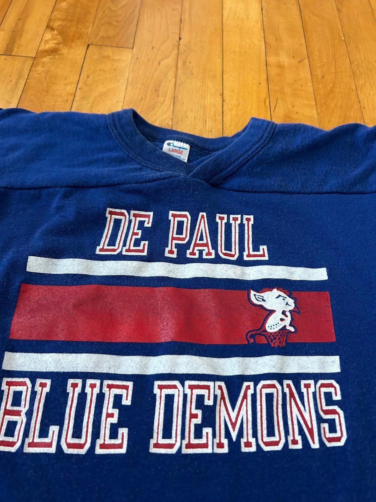 Vintage Champion De Paul Blue Demons Jersey T-Shirt