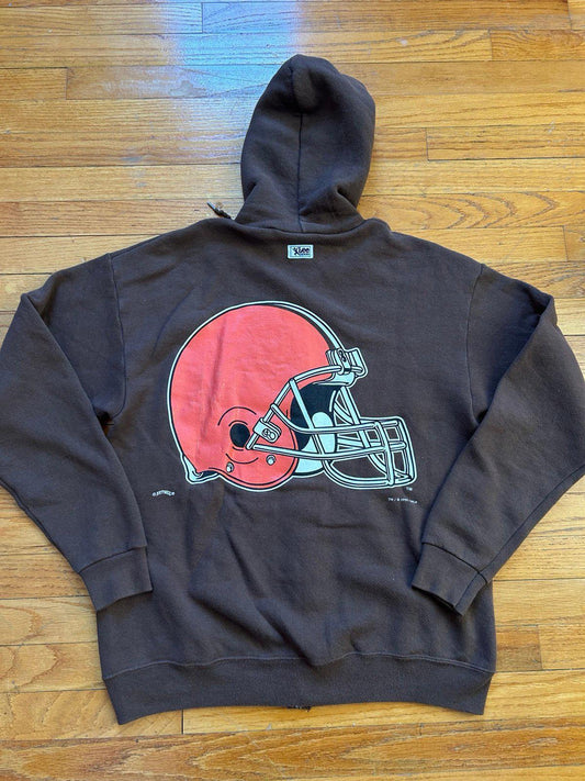 Vintage 90s NFL Cleveland Browns Zip up Hoodie Sweater
