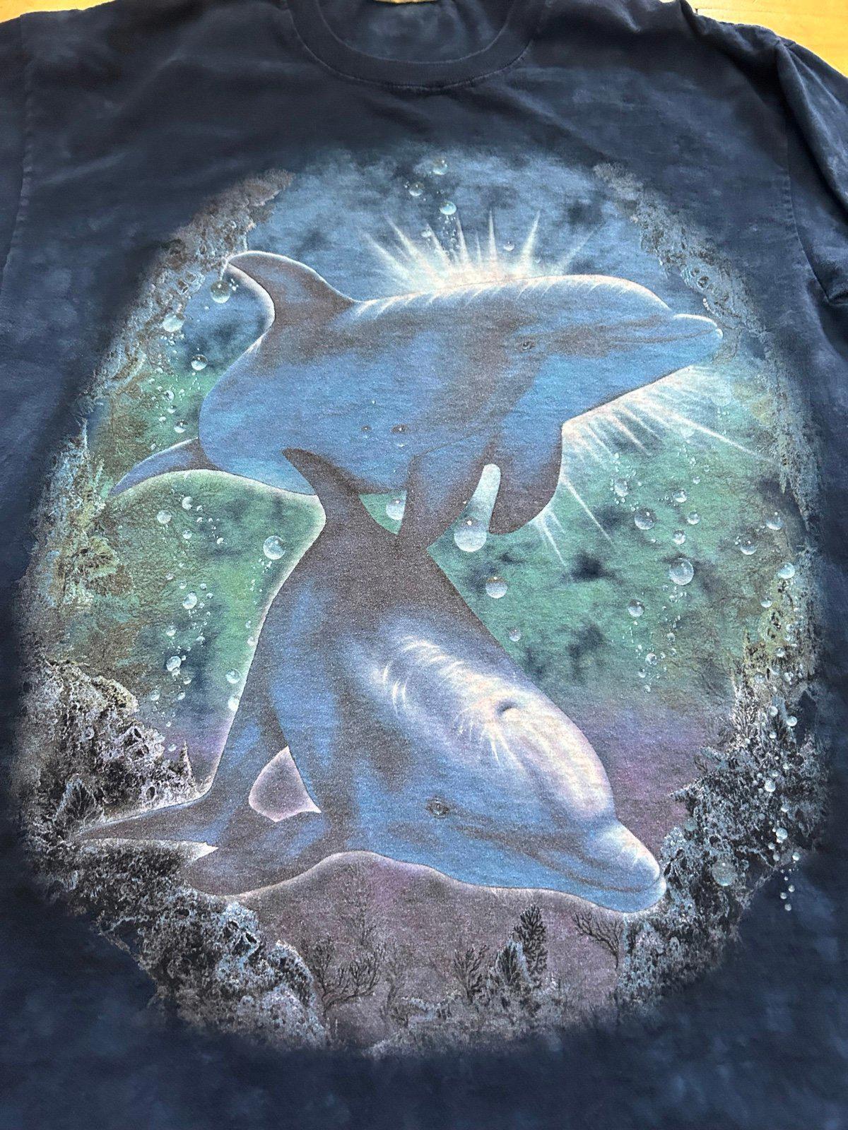 Vintage Tie Dye The Mountains Dolphin Aquarium T-Shirt