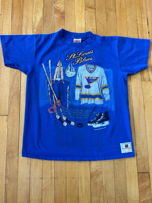 Vintage 90s NHL St. Louis Blues Nutmeg T-Shirt