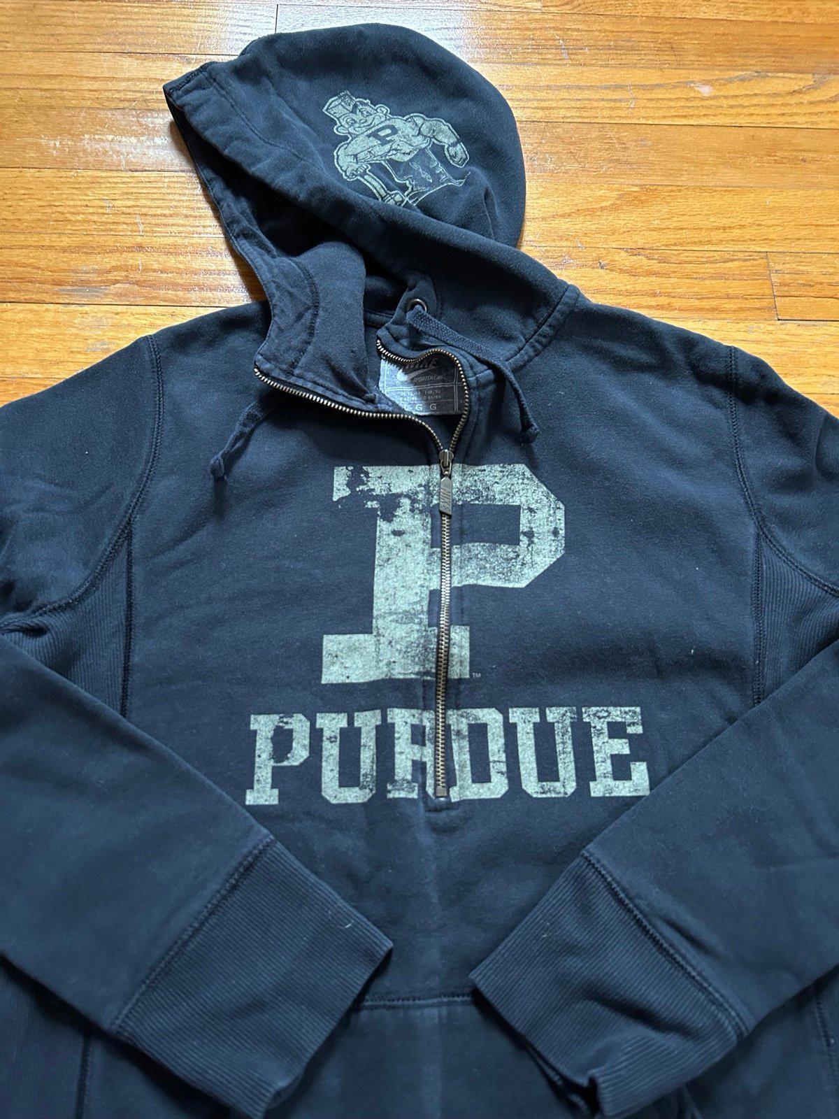 Vintage Nike University of Purdue Boilermakers Black Zip Up Hoodie