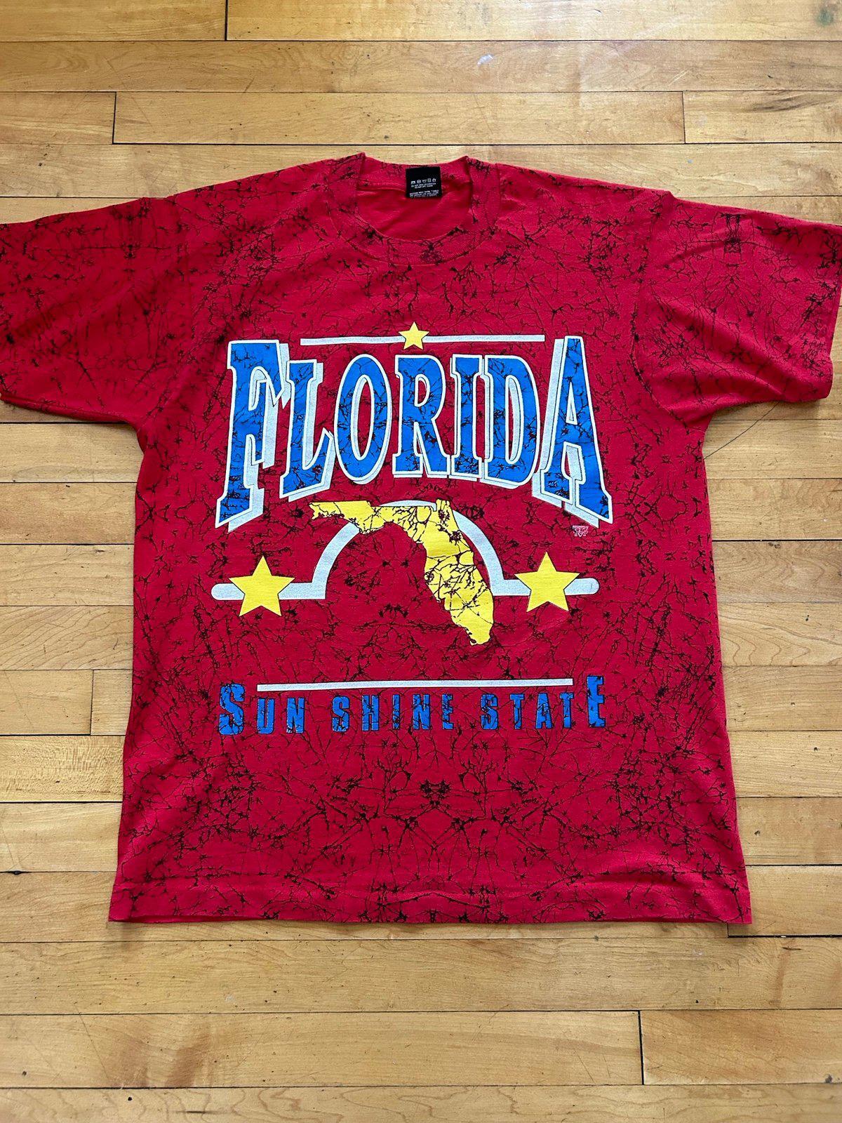 Vintage Florida Sunshine State AOP Single Stitch T-Shirt