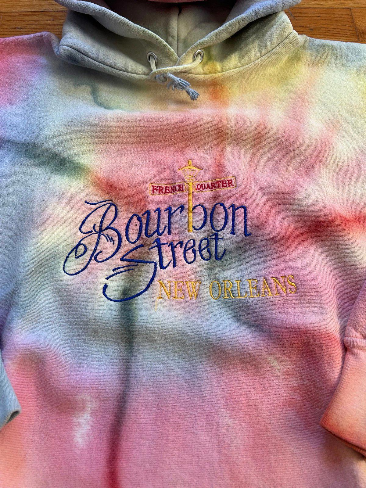 Vintage French Quarter Bourbon Street New Orleans Tie Dye Hoodie