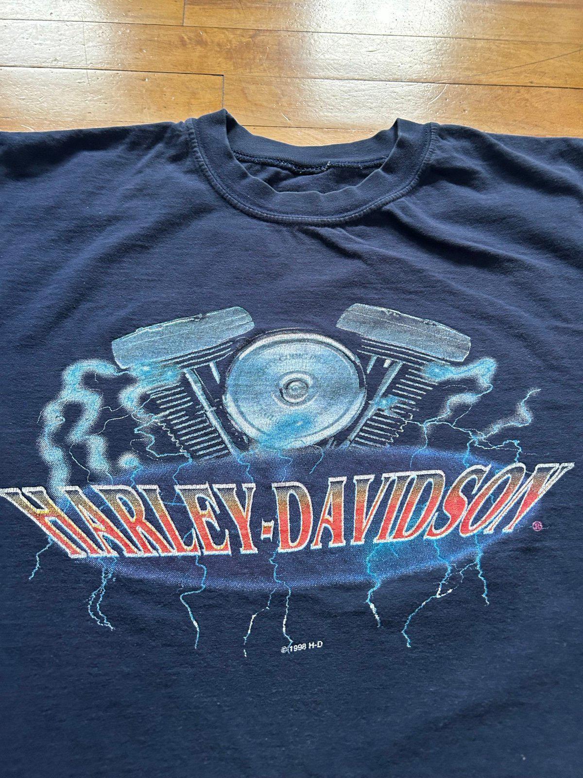 Vintage Harley Davidson Motorcycle Lightning T-Shirt