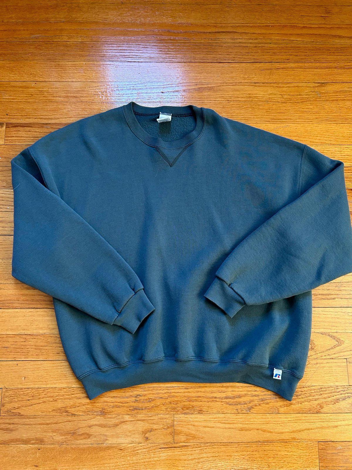 Vintage Russell Athletic Grey Blue Crewneck