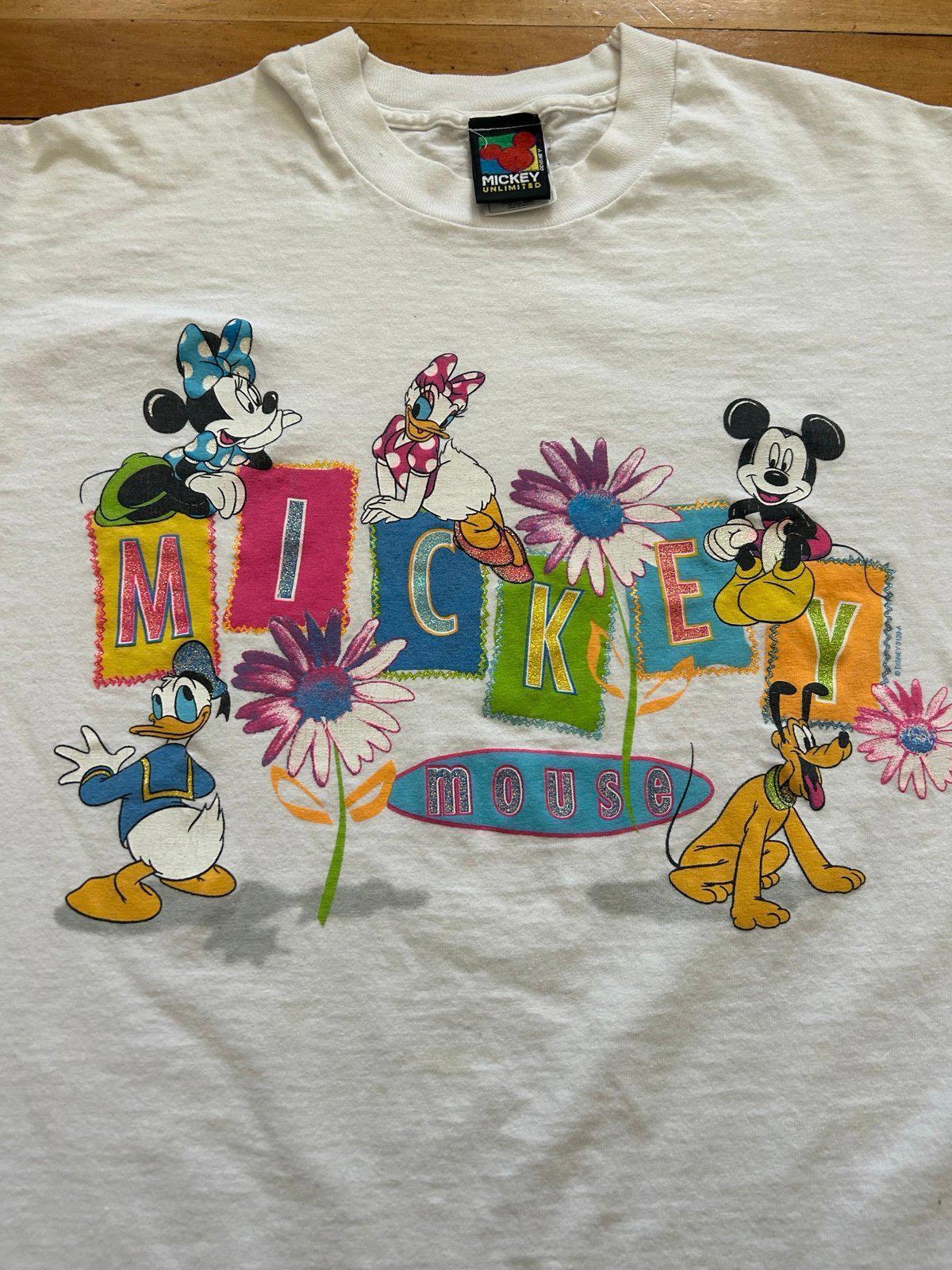 Vintage 90s Walt Disney World Mickey Mouse Fab 5 T-Shirt