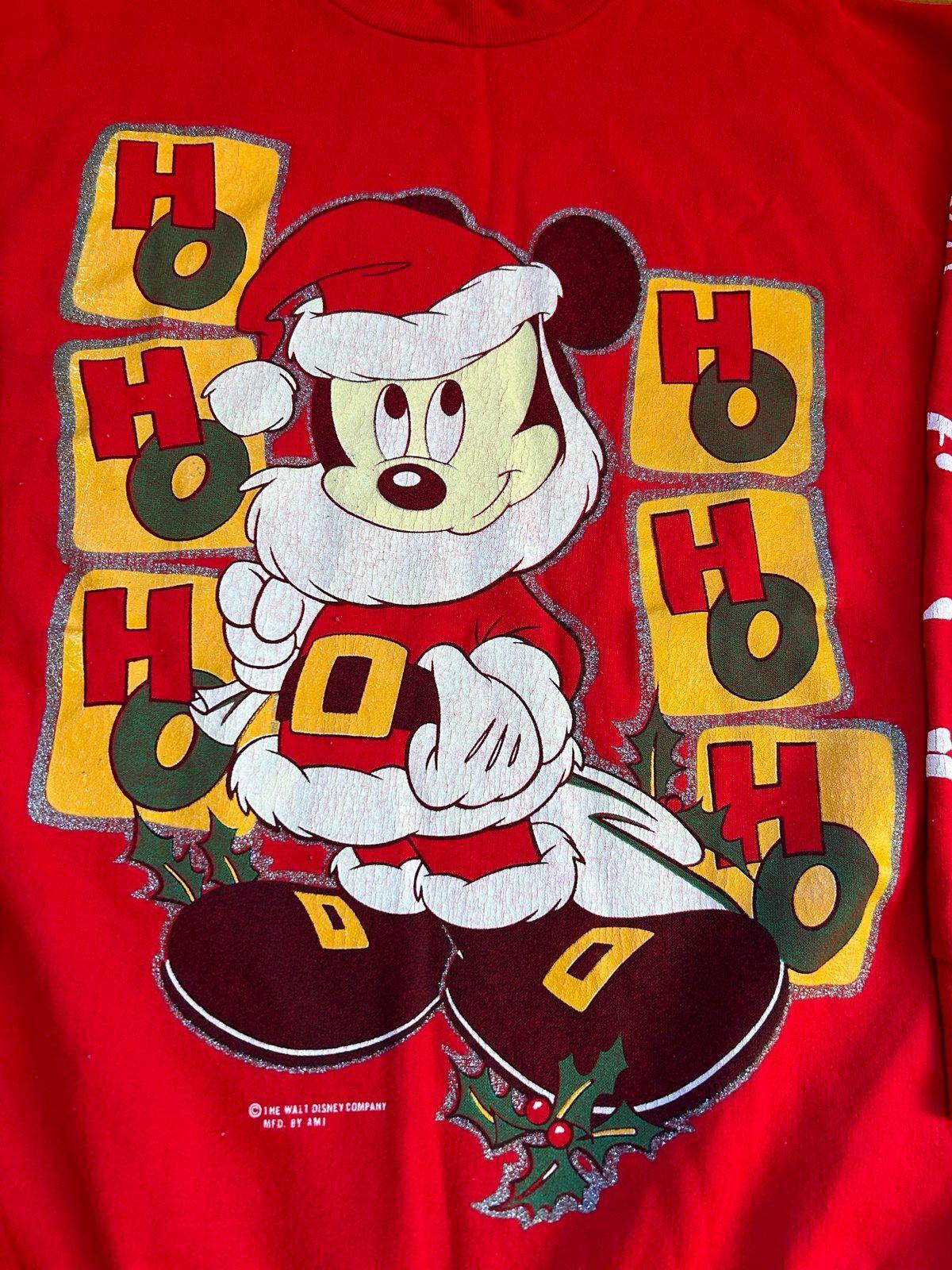 Vintage Walt Disney Christmas Holiday Mickey Mouse Winter Sweater