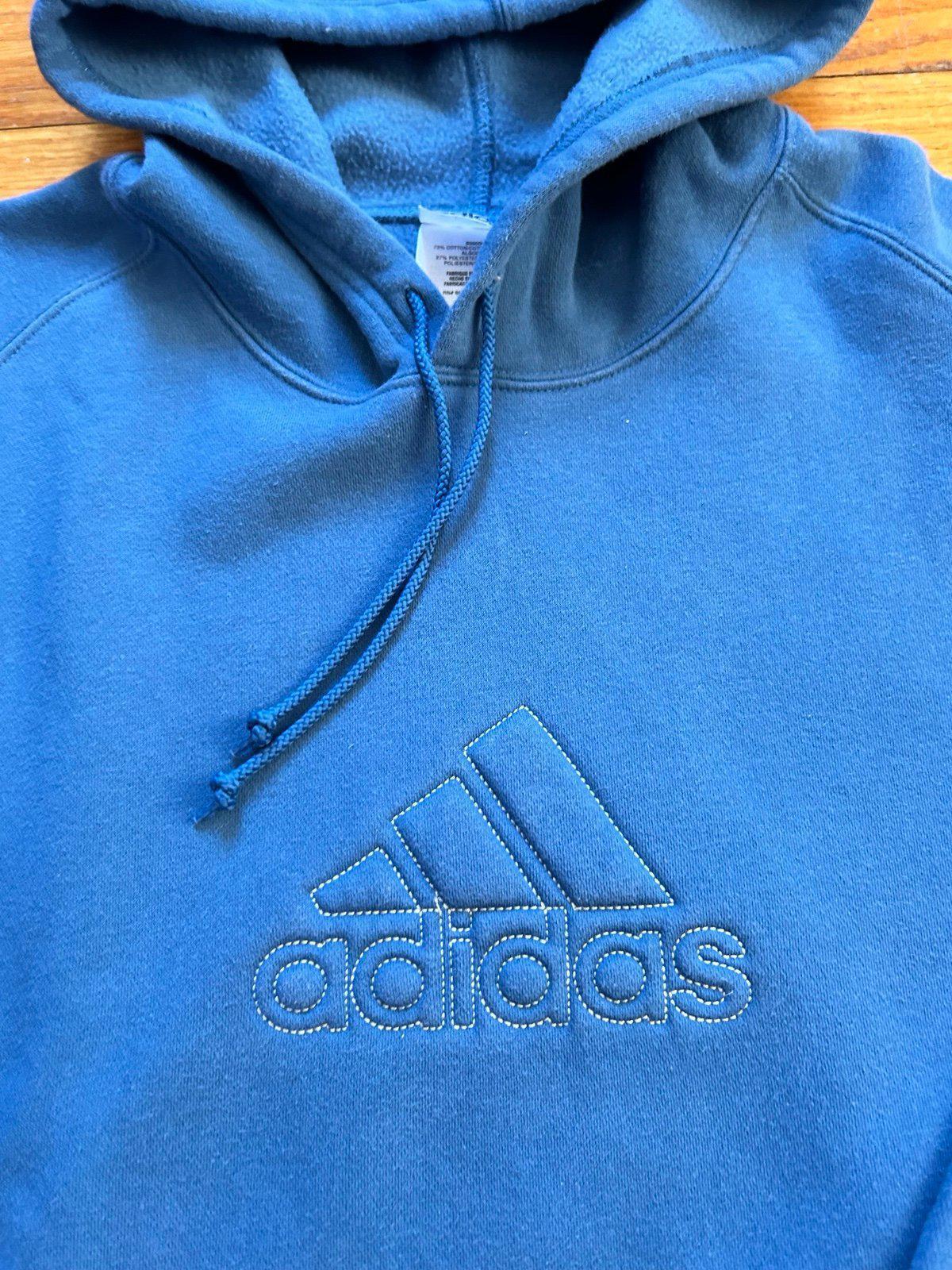 Vintage Y2K Blue Adidas Hoodie