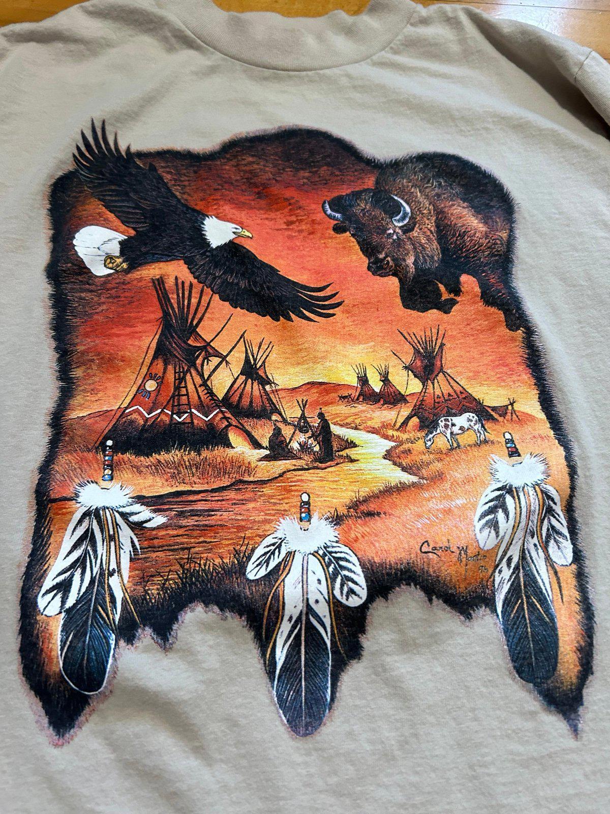 Vintage Nature Eagle Bison Native American T-Shirt