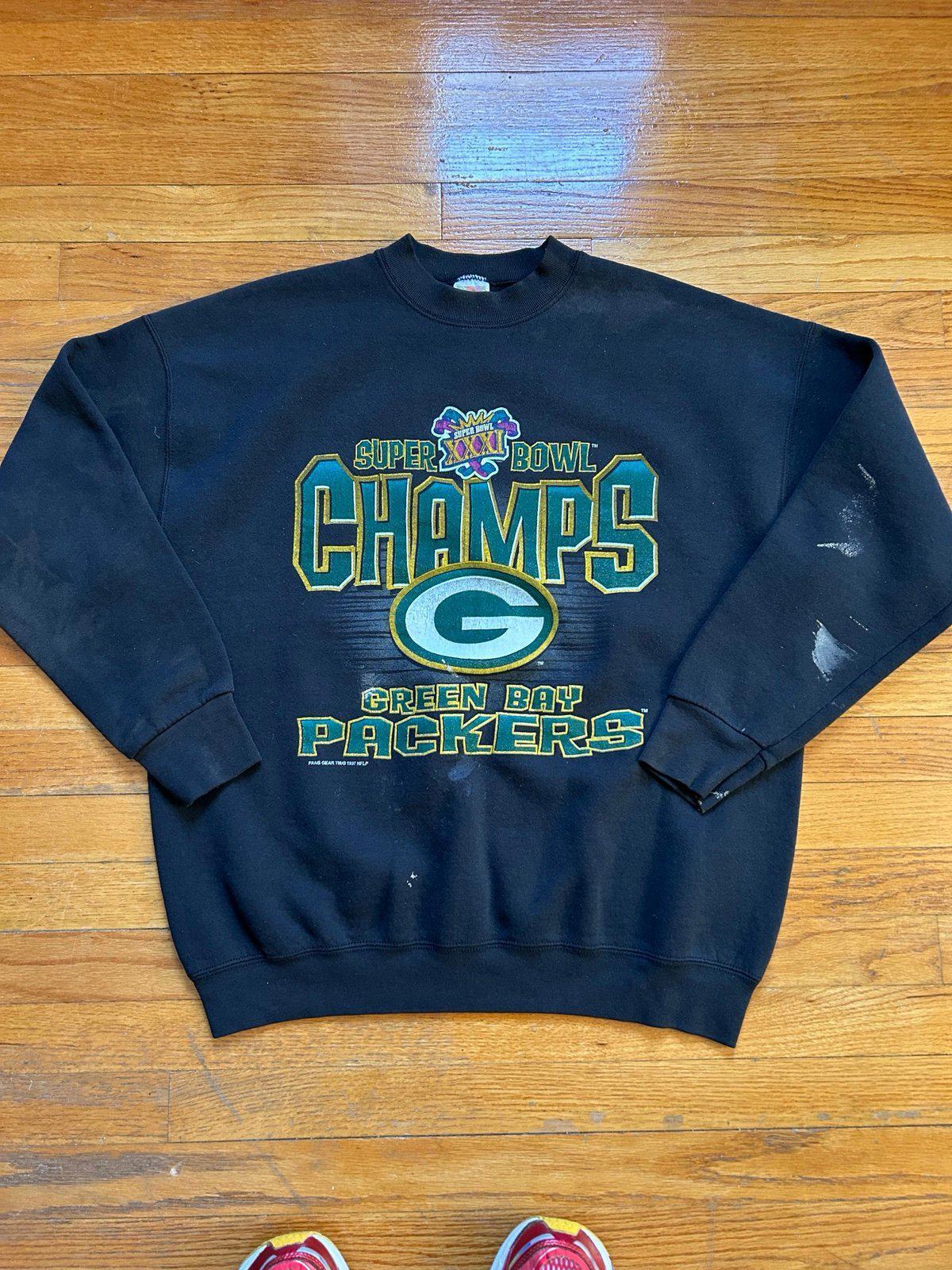 Vintage 90s NFL Green Bay Packer Super Bowl Champions Crewneck Sweater