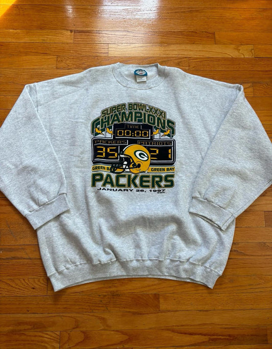 Vintage 90s NFL Green Bay Packer Super Bowl XXXI Champions Crewneck Sweater