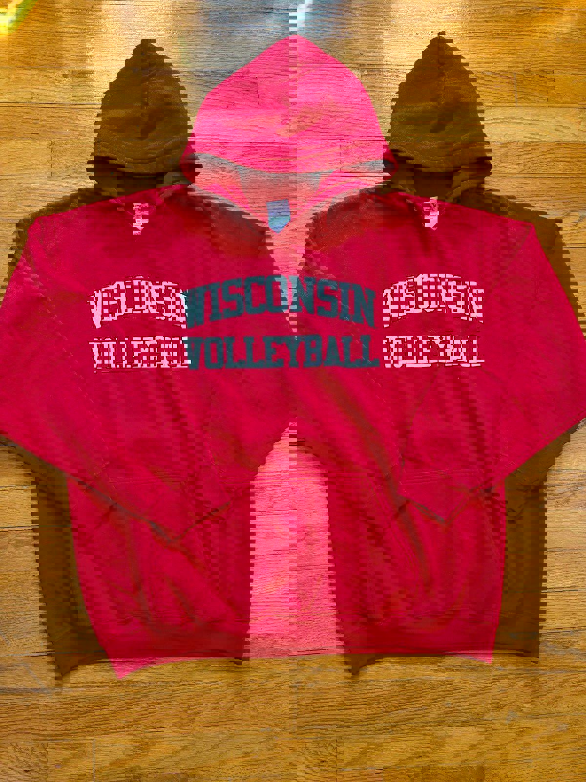 Vintage University of Wisconsin Badgers Volleyball Hoodie Sweater