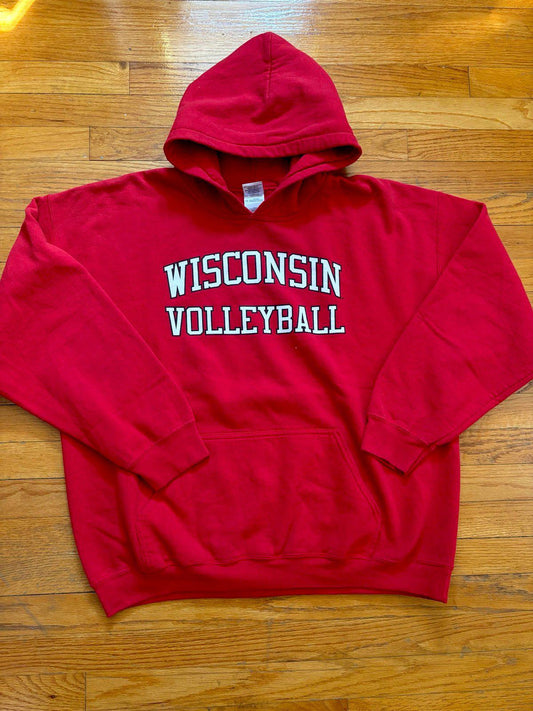 Vintage University of Wisconsin Badgers Volleyball Hoodie Sweater