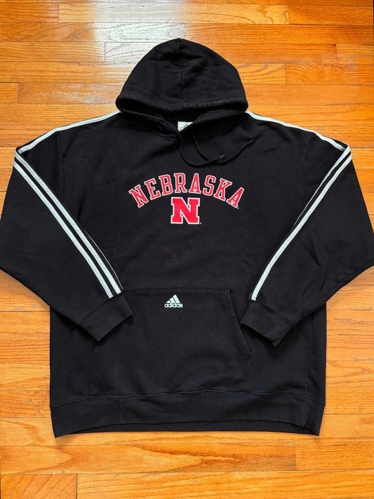Vintage Adidas Nebraska Corn Huskers Athletics Hoodie Sweater