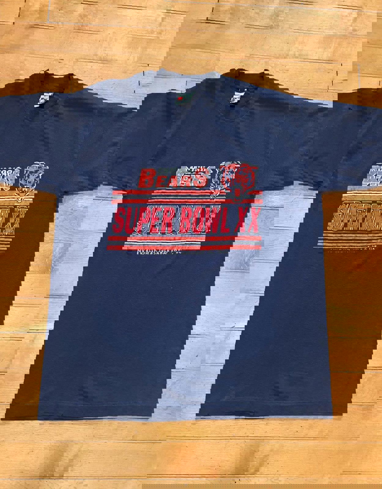 Vintage 1986 NFL Chicago Bears Super Bowl XX Champions T-Shirt
