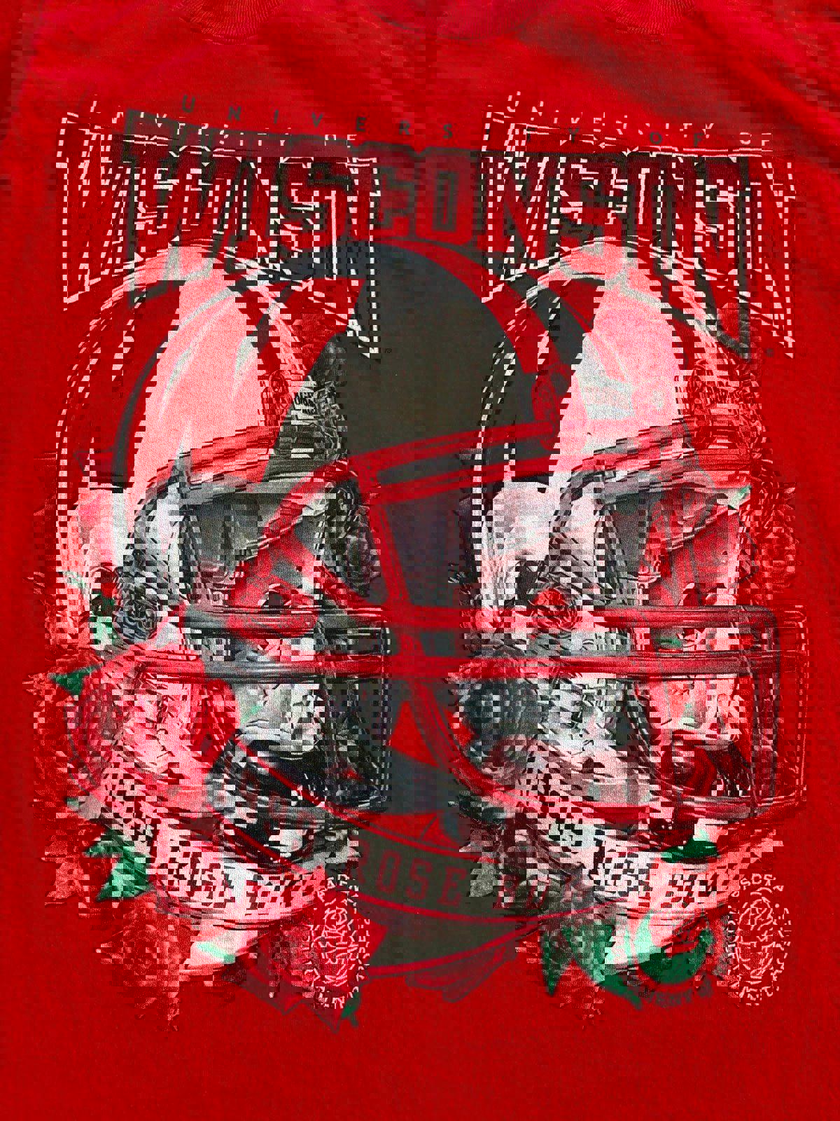 Vintage 90s University of Wisconsin Badgers Football Rose Bowl T-Shirt