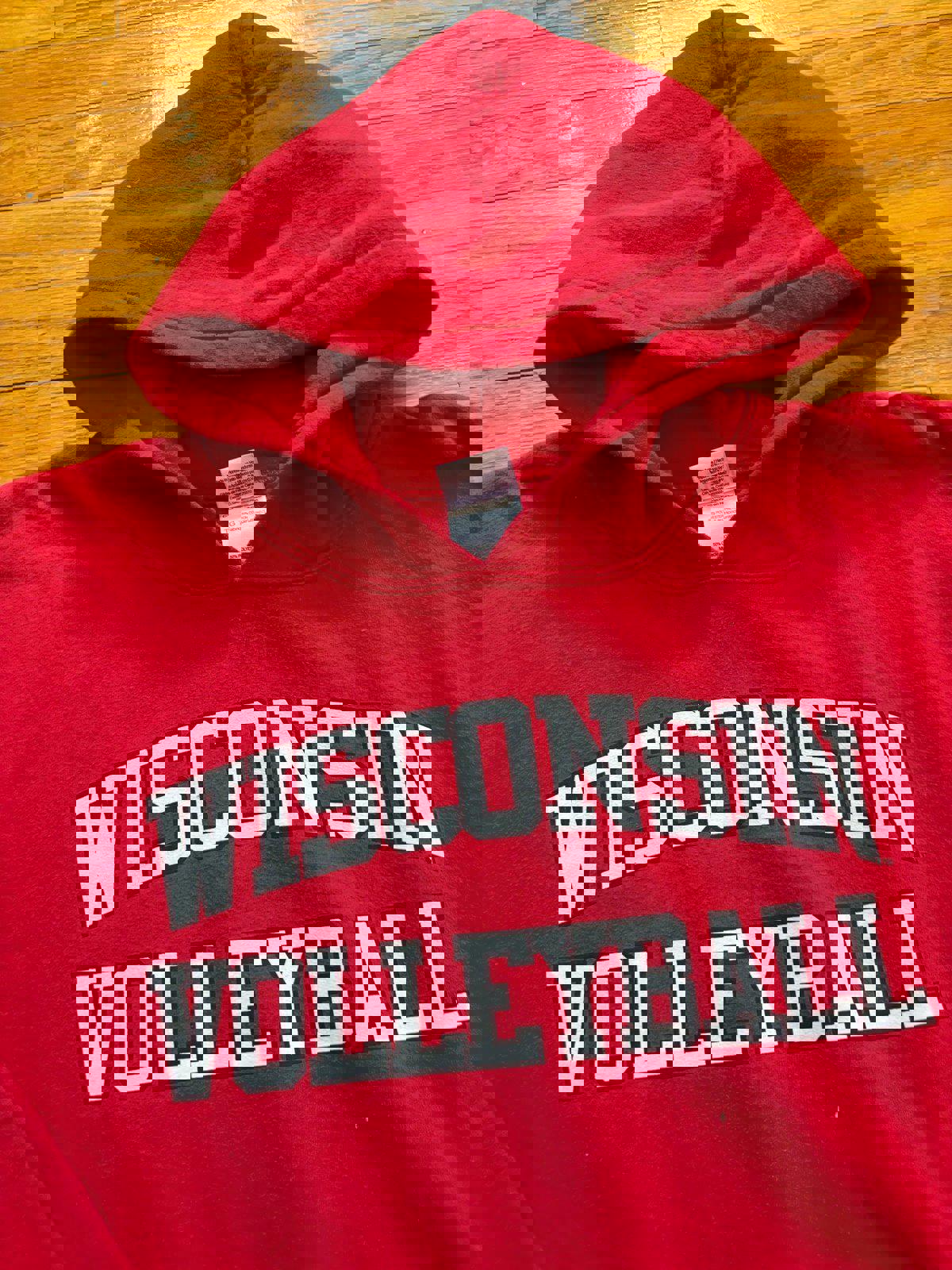 Vintage University of Wisconsin Badgers Volleyball Hoodie Sweater