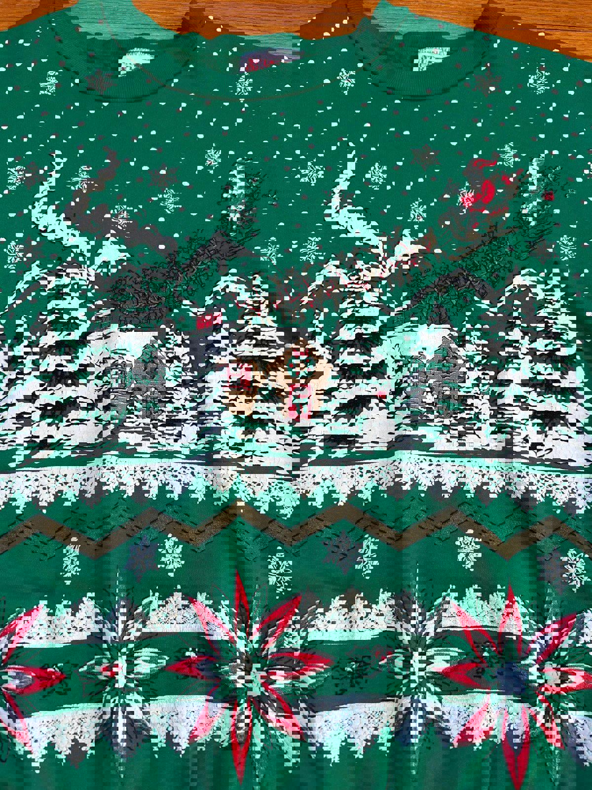 Vintage Christmas Winter Nature AOP Crewneck