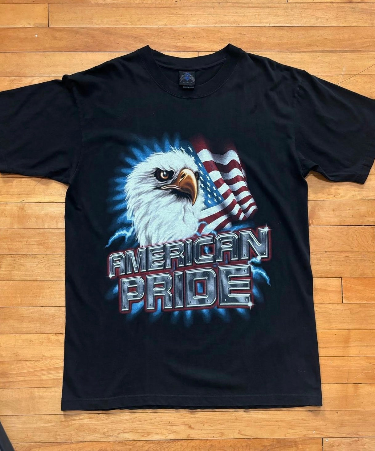 Vintage USA American Pride Eagle Lightning Thunder T-Shirt
