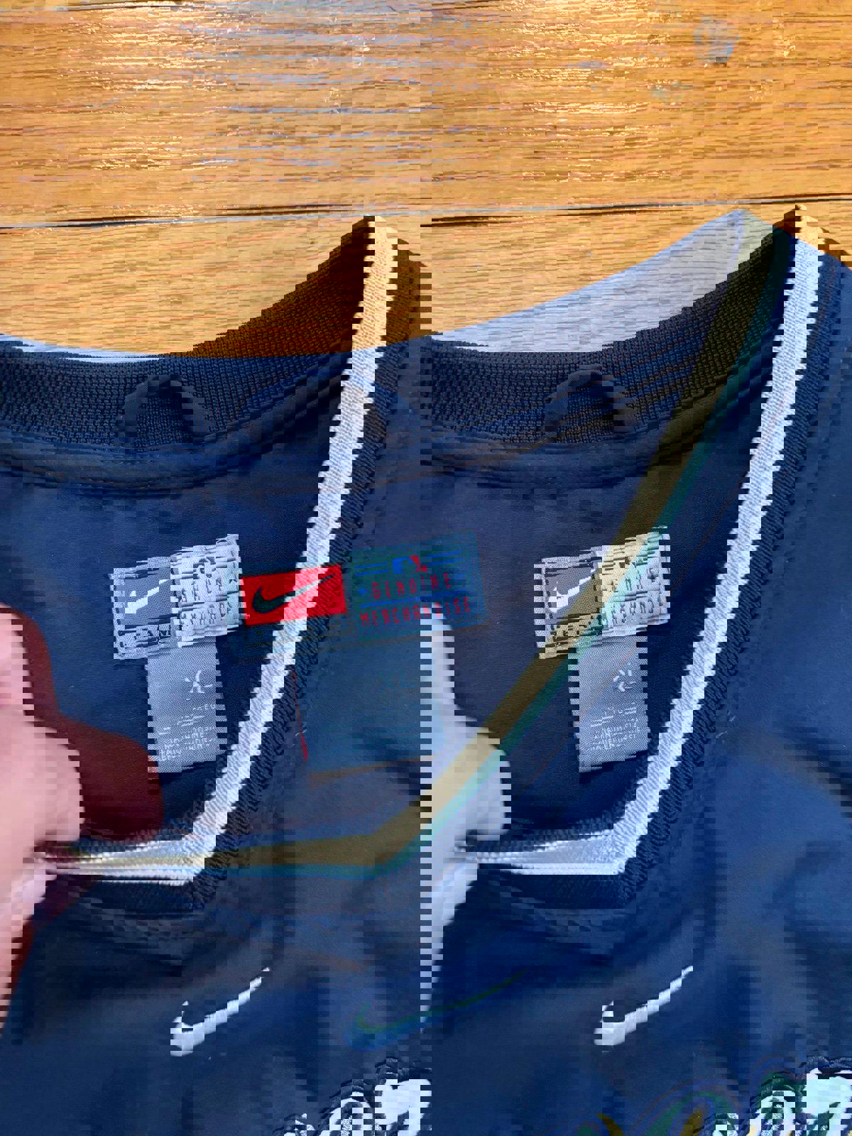 Vintage Nike Milwaukee Brewers Center Swoosh Windbreaker Jacket