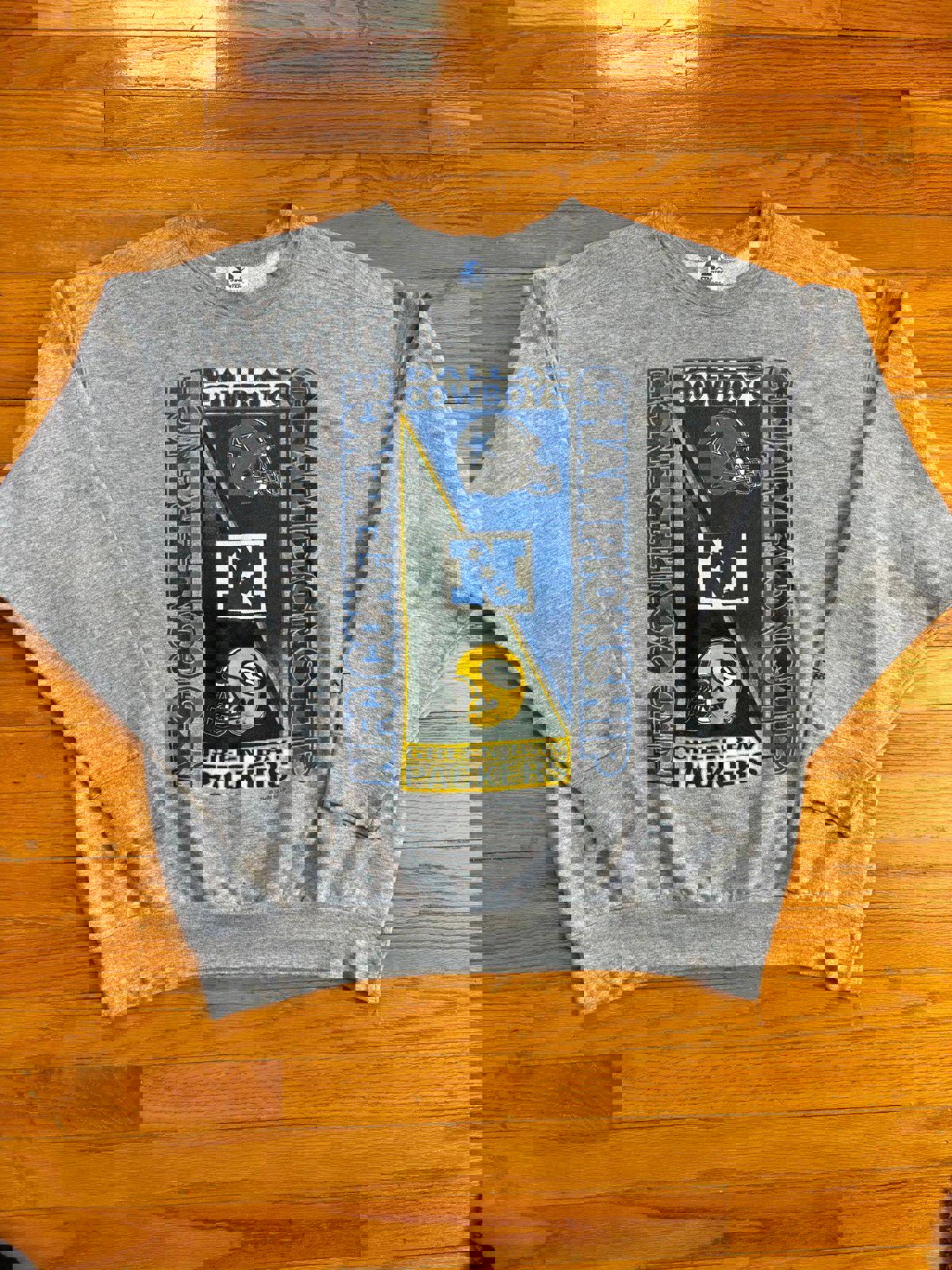 Vintage 90s Green Bay Packer Dallas Cowboys NFC Championship Crewneck Sweater