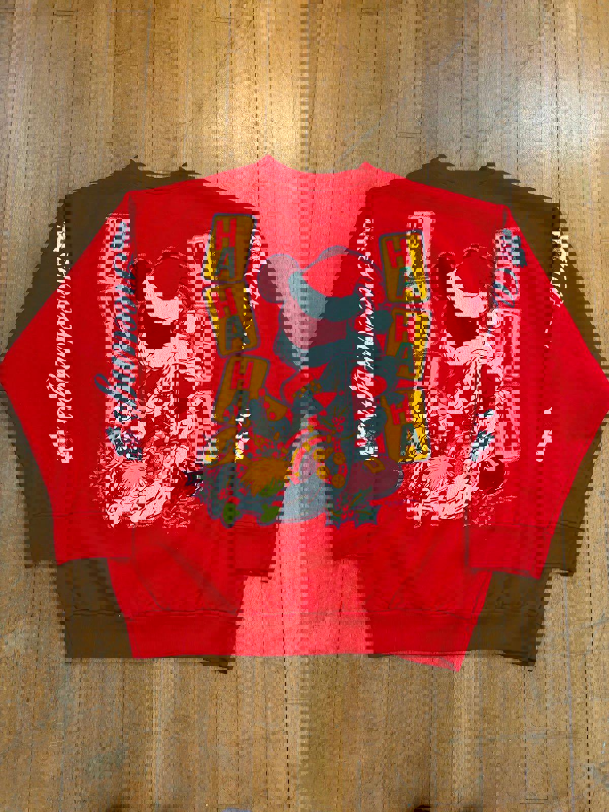 Vintage Walt Disney Christmas Holiday Mickey Mouse Winter Sweater