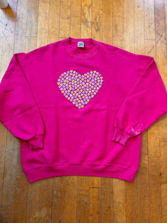 Vintage Valentines Candy Hearts Crewneck