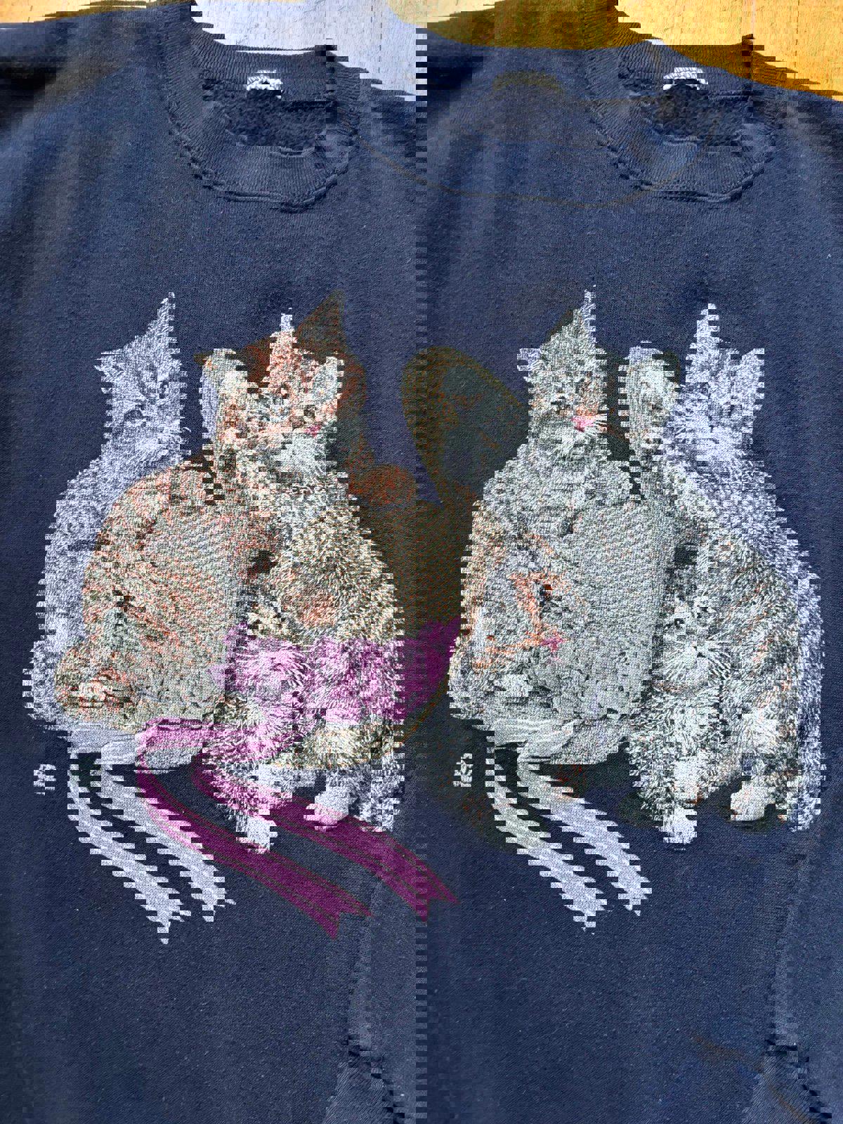 Vintage 90s Baby Cats Crewneck Sweater