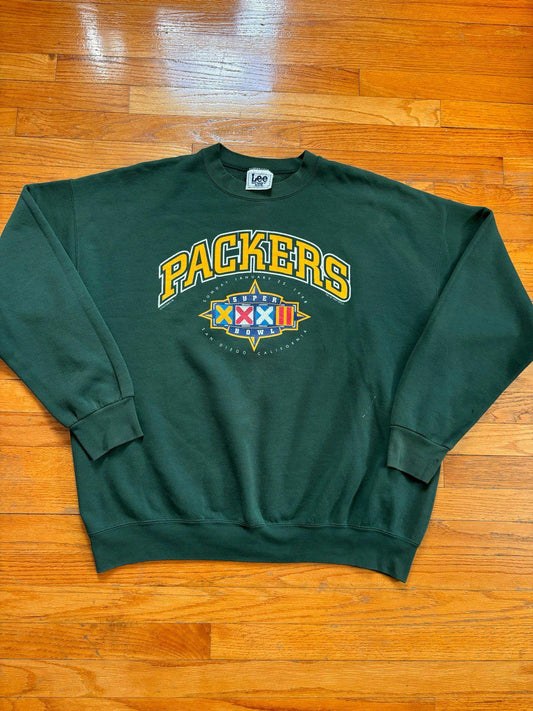 Vintage Green Bay Packers NFL Super Bowl XXXII NFC Champions Crewneck Sweater