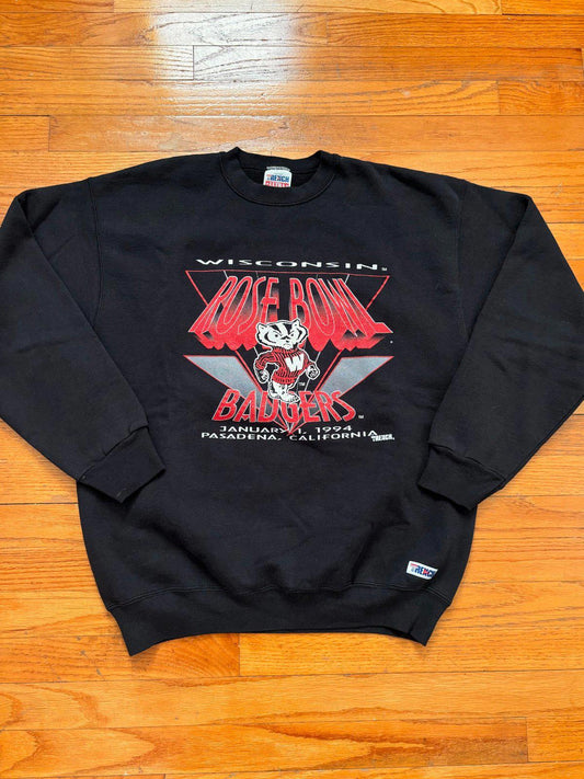 Vintage 90s University of Wisconsin Badgers Rose Bowl Crewneck Sweater