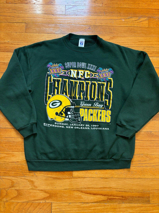 Vintage 90s NFL Green Bay Packer Super Bowl XXXI Champions Crewneck Sweater