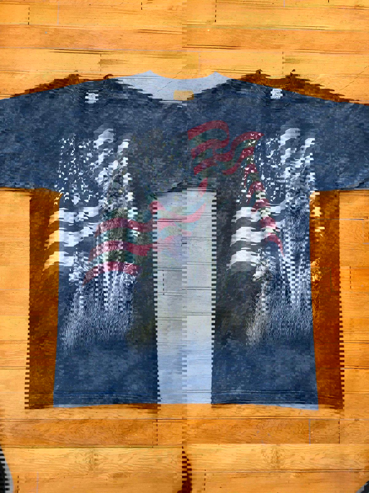 Vintage Nature Wolf The Mountains USA Tie Dye T-Shirt