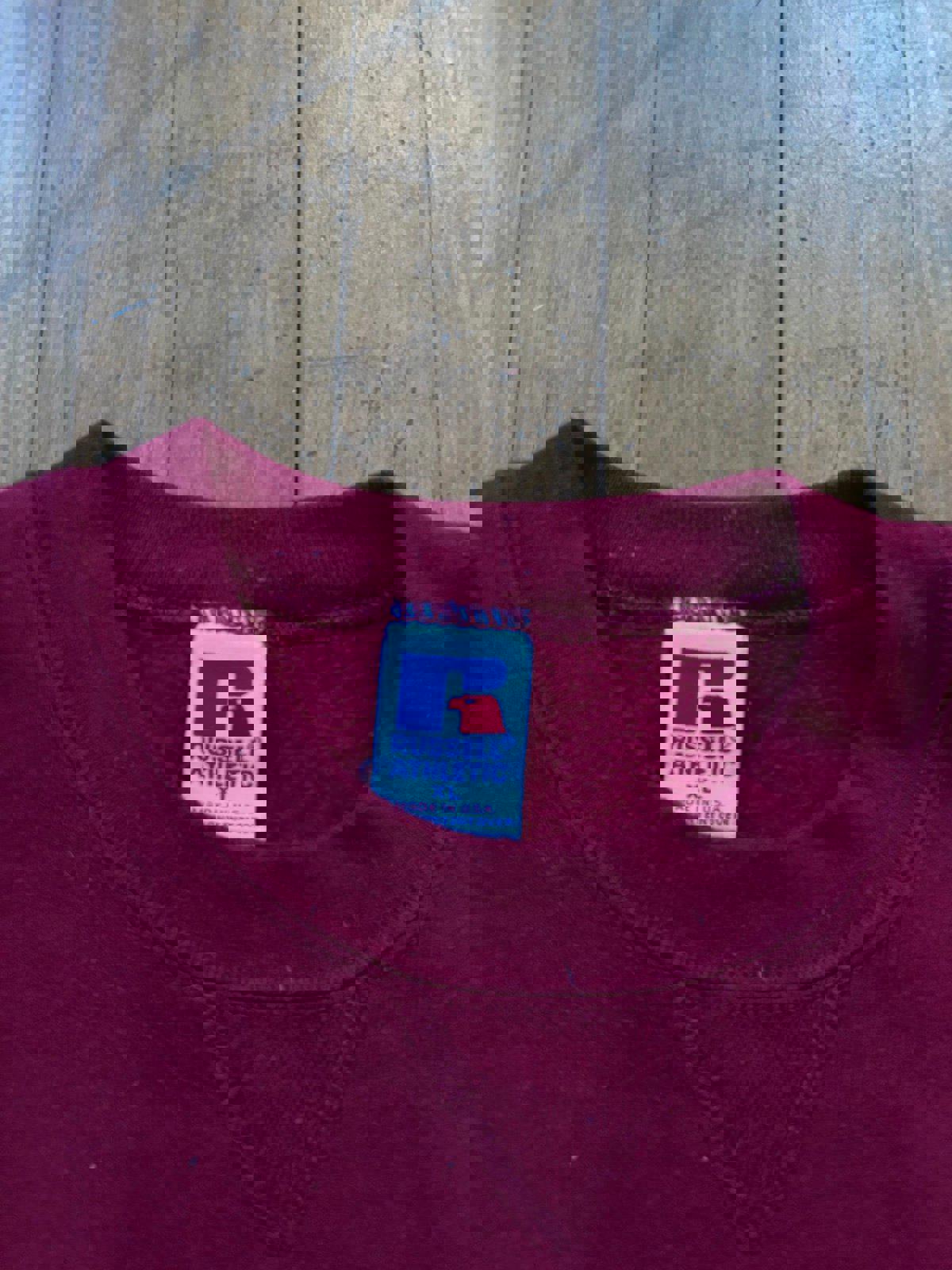 Vintage Red Maroon Russell Athletic Crewneck