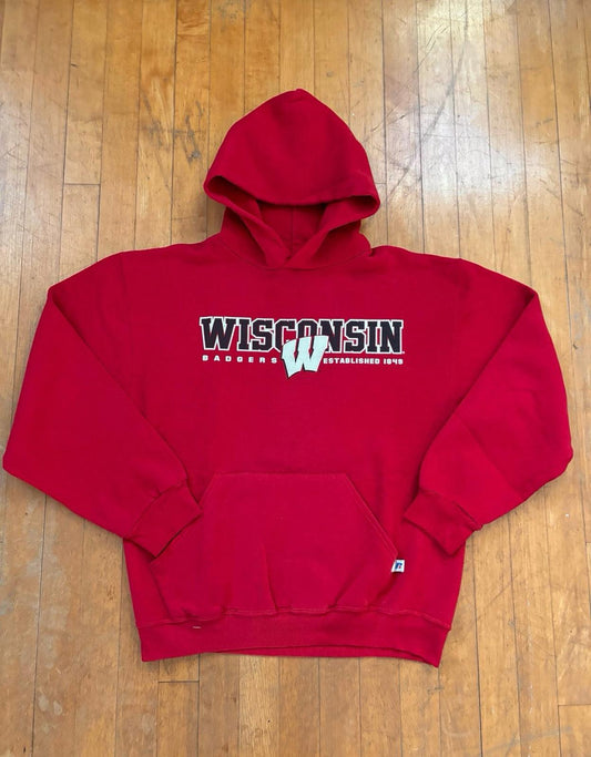 Vintage University of Wisconsin Badgers College NCAA Hoodie Sweater