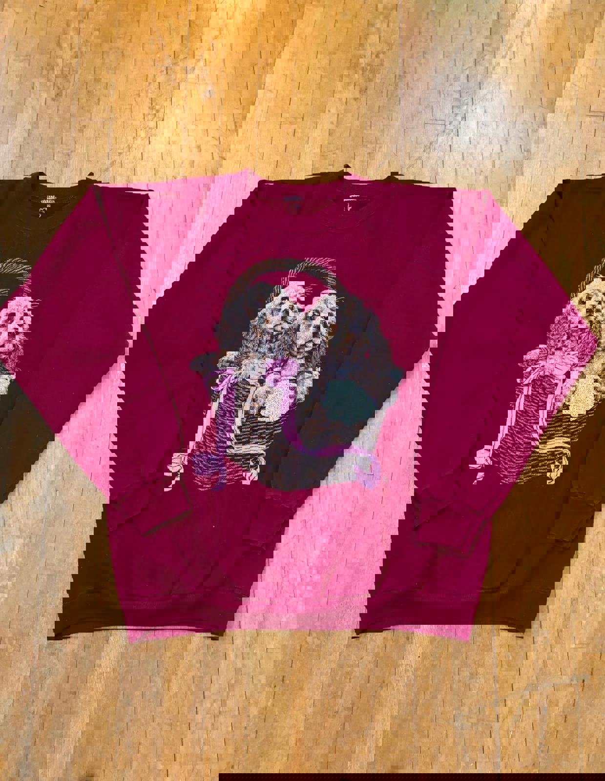 Vintage Dog Puppies Crewneck Sweater