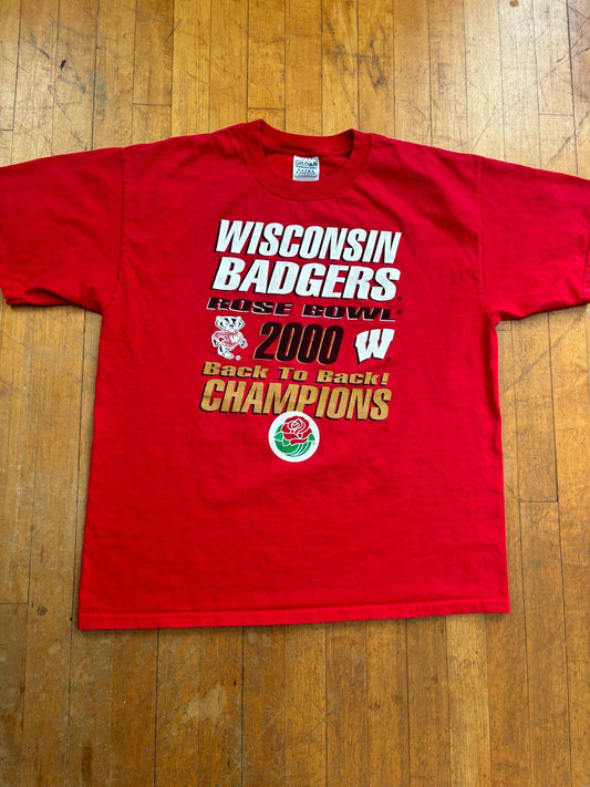 Vintage University of Wisconsin Badgers Football Rose Bowl Champions T-Shirt
