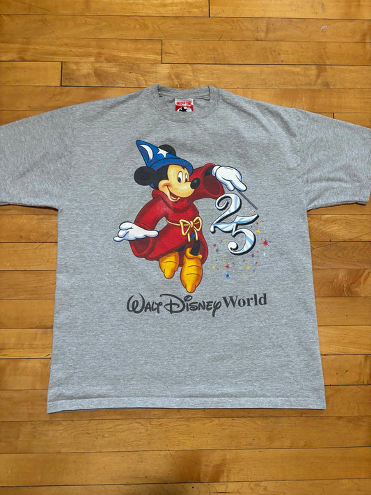 Vintage Walt Disney World 25th Anniversary Mickey Mouse T-Shirt