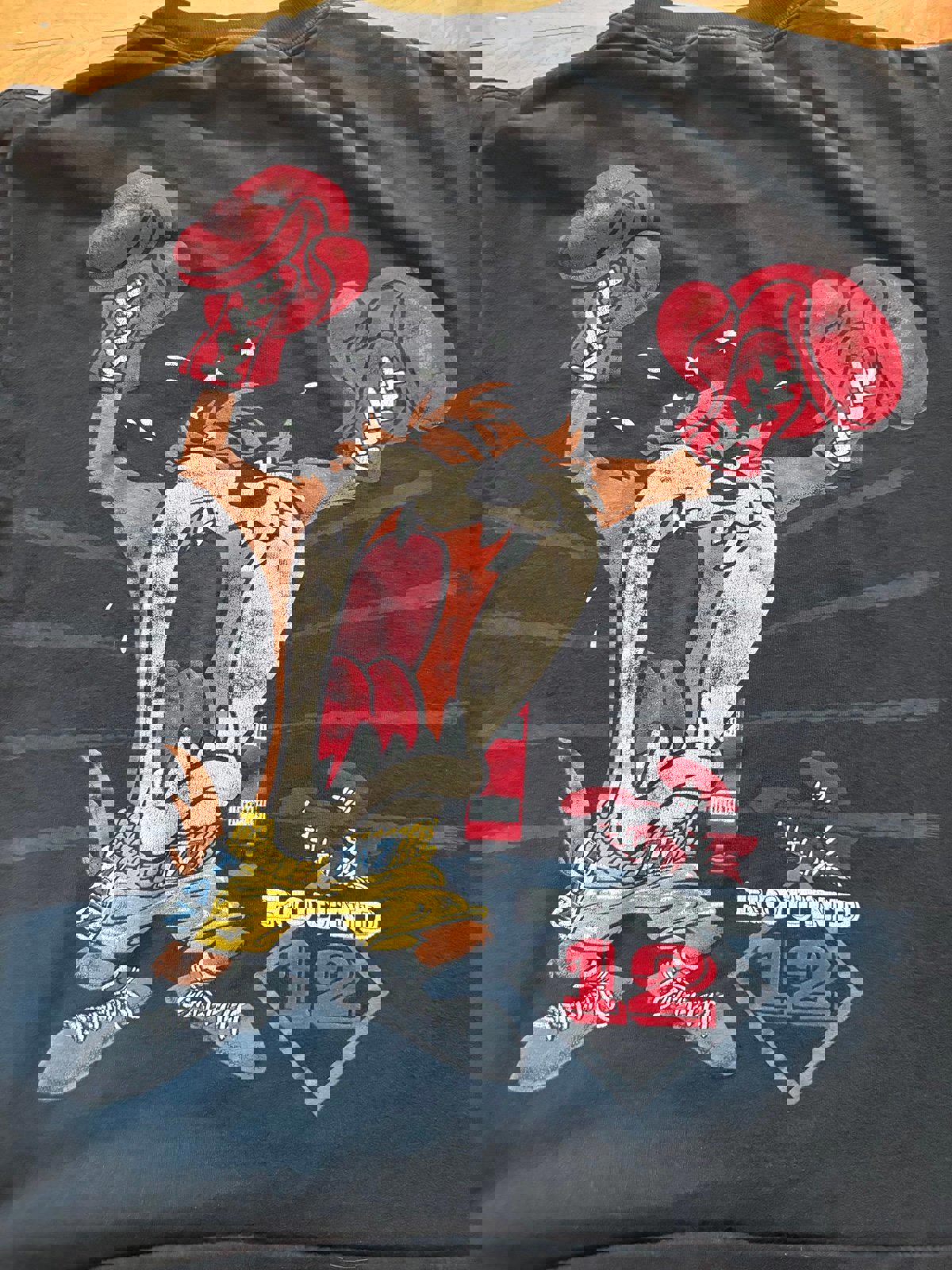 Vintage 90s Looney Tunes Taz Boxing AOP T-Shirt