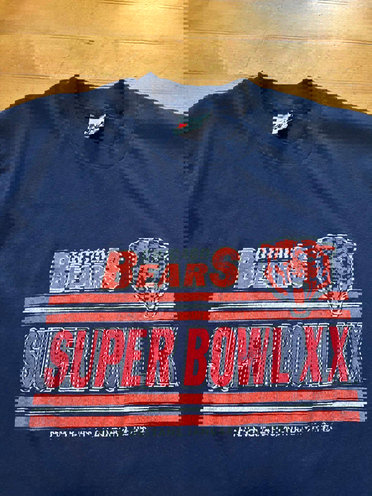 Vintage 1986 NFL Chicago Bears Super Bowl XX Champions T-Shirt