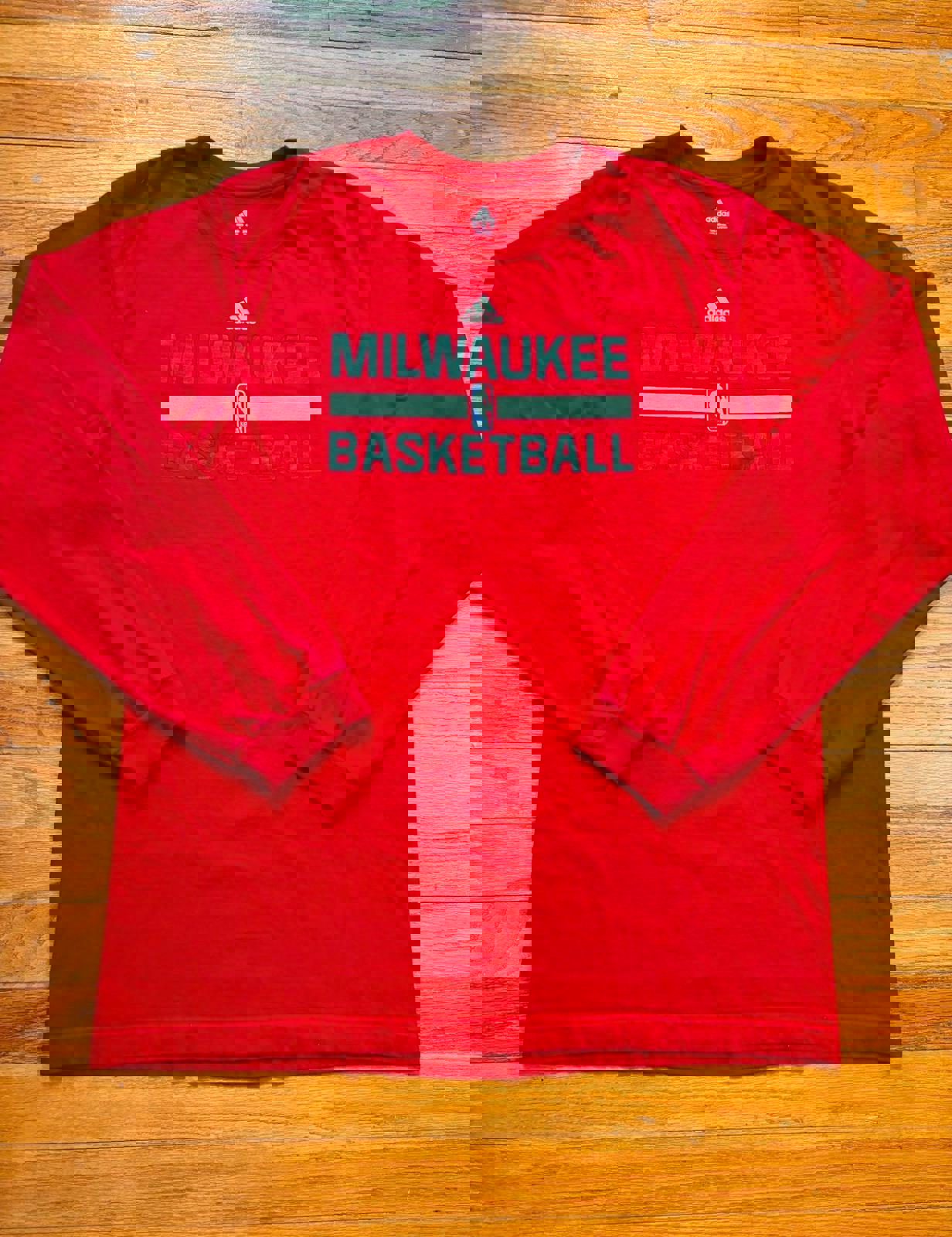 Vintage Adidas Milwaukee Bucks Warm Up Long Sleeve T-Shirt