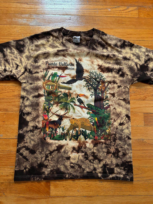 Vintage Mexico Rainforest Nature Tie Dye AOP T-Shirt