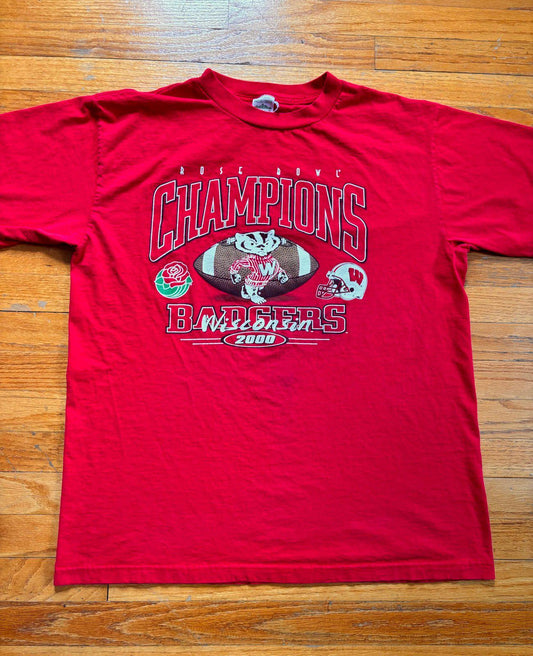 Vintage Wisconsin Badgers Football Rose Bowl Champions T-Shirt