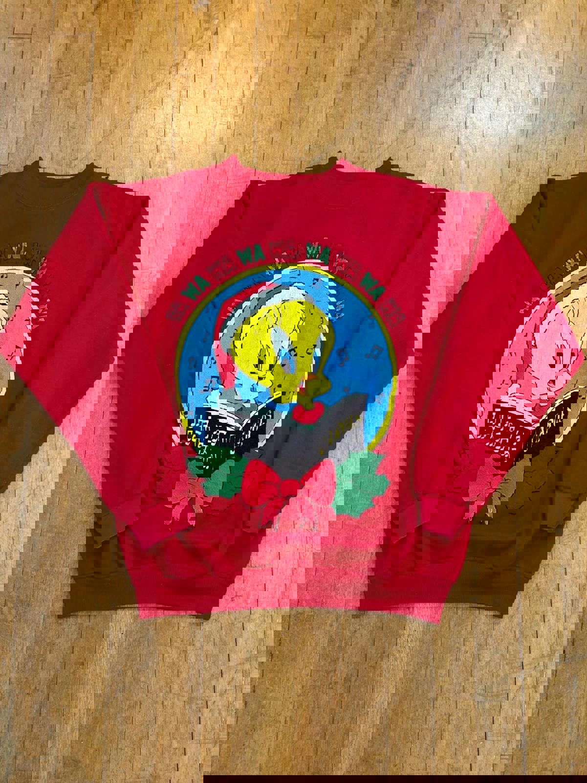 Vintage Looney Tunes Tweety Bird Christmas Crewneck