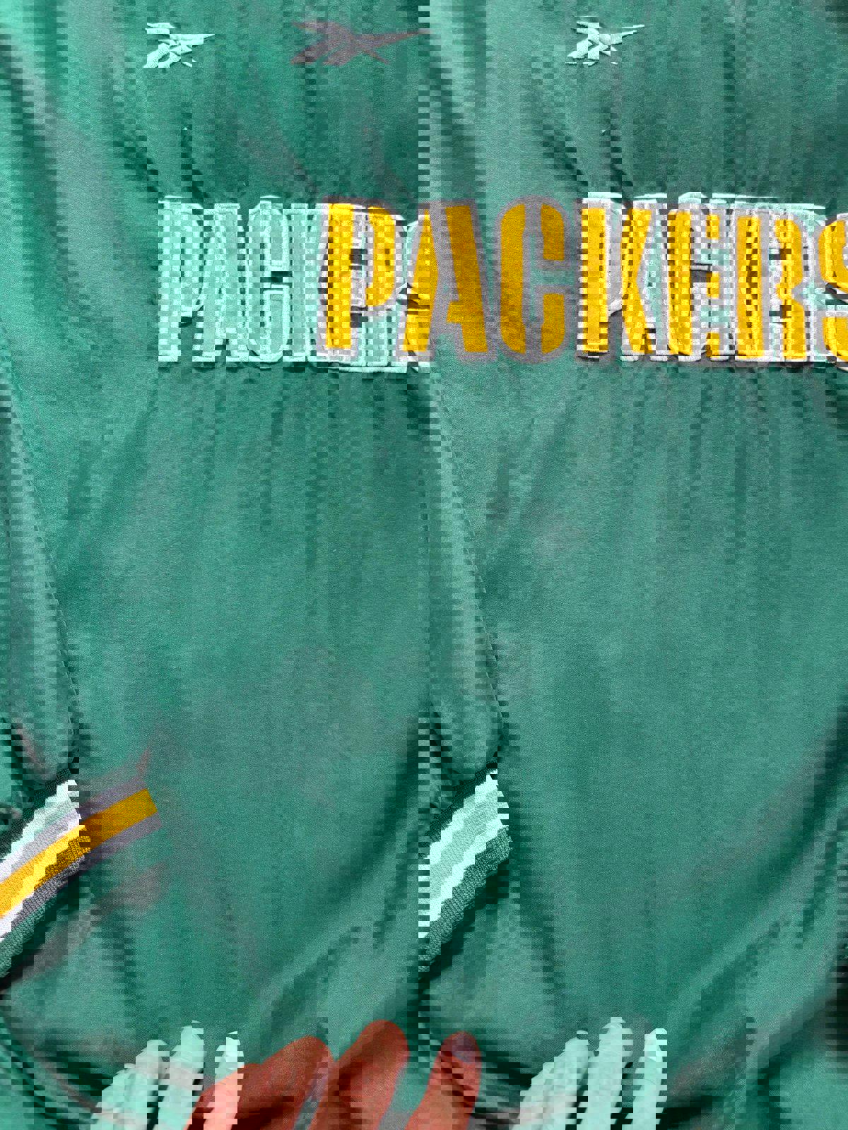 Vintage 90s NFL Green Bay Packer Windbreaker Pullover Jacket